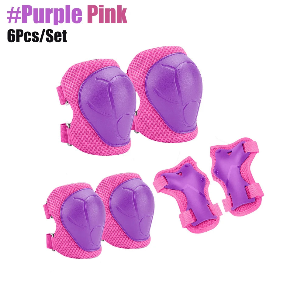 Kids 6 Piece Protective Gear Set-Knee, Elbow, & Wrist Pads