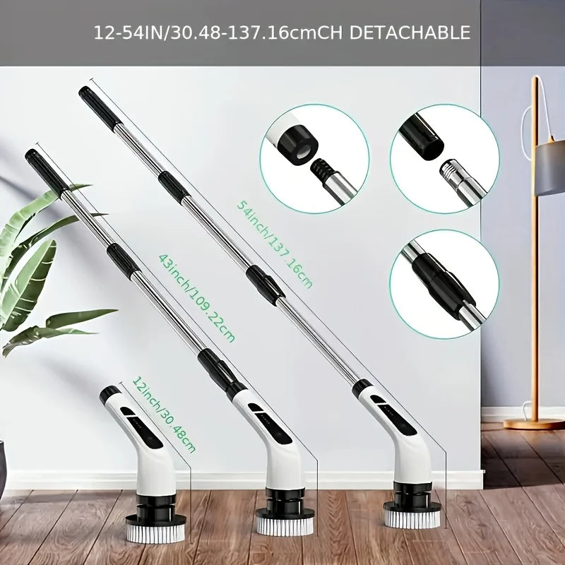 Electric Spin Scrubber 9-in-1 Cordless Rechargeable with 9 Brush Heads, Multipurpose Cleaner