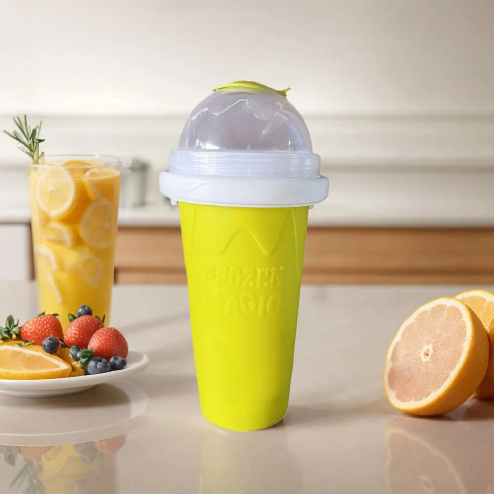 ML Quick-Frozen Slushy Maker Cup with Lid Slushy Cup For Homemade Smoothies Juice Ice Cream Summer Squeeze Cup Kitchen Tool