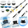 Electric Spin Scrubber 9-in-1 Cordless Rechargeable with 9 Brush Heads, Multipurpose Cleaner