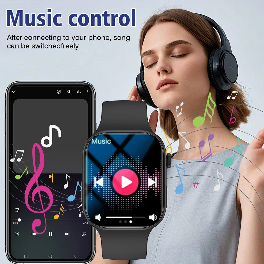 Smart Watch Bluetooth Call Message Display Fitness Monitoring Bracelet Christmas Gift Suitable for Android iPhone