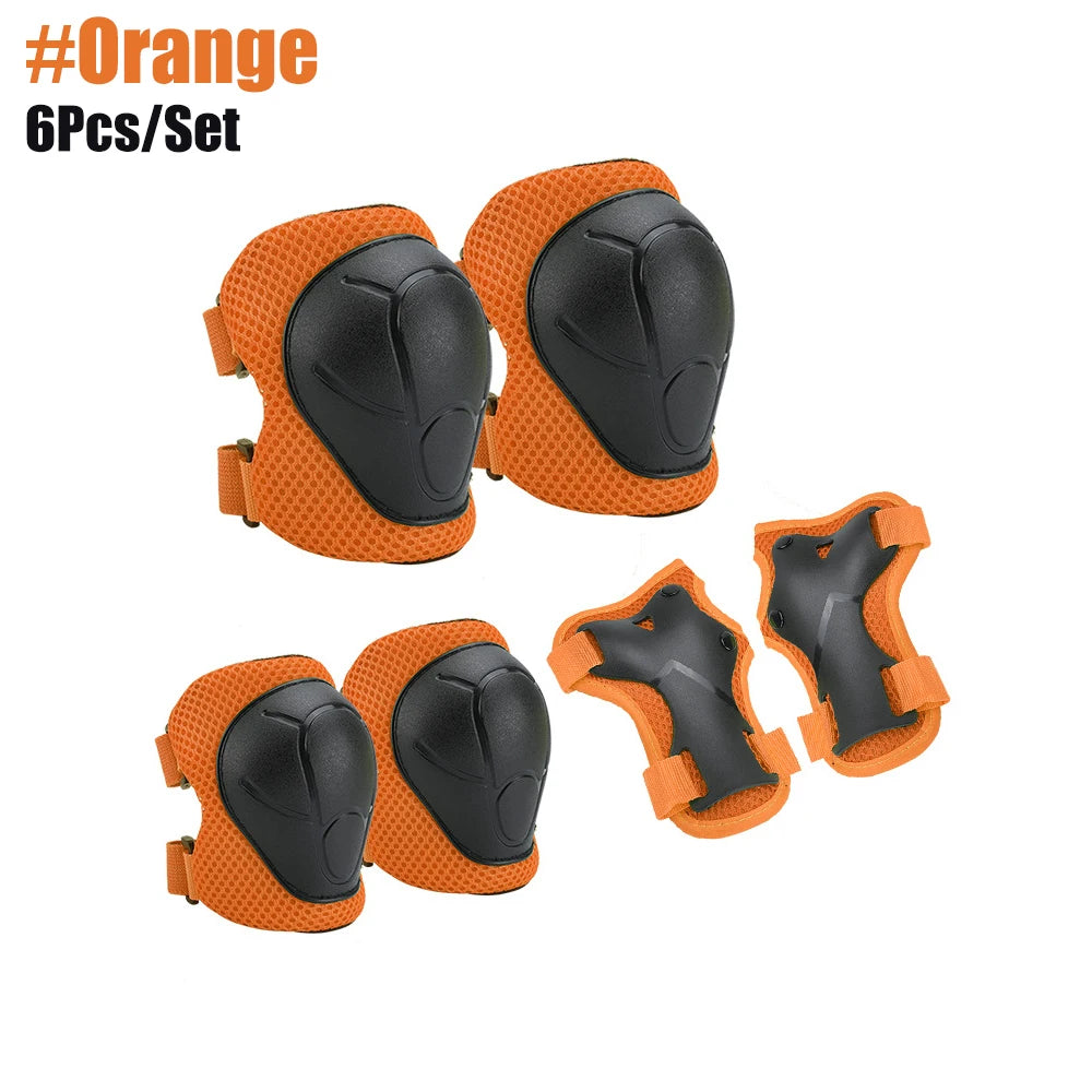 Kids 6 Piece Protective Gear Set-Knee, Elbow, & Wrist Pads