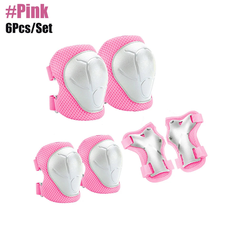Kids 6 Piece Protective Gear Set-Knee, Elbow, & Wrist Pads